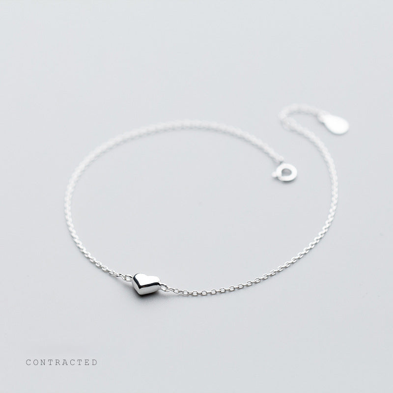 Heart Ankle Simple Link Chain Anklet