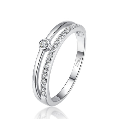 Double Band Zircon Ring