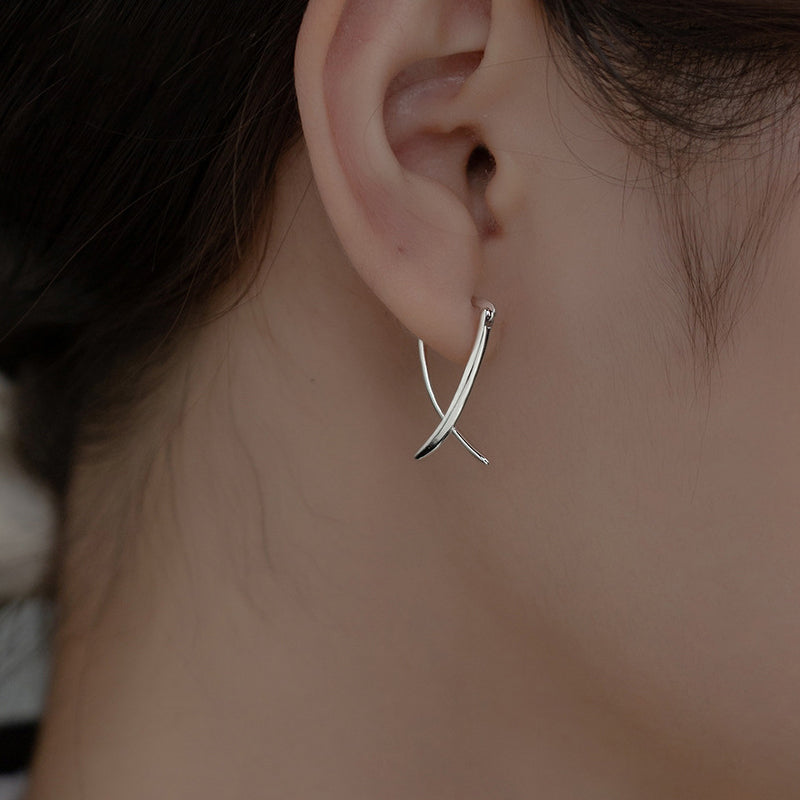 Abstract Style Hoop Earrings