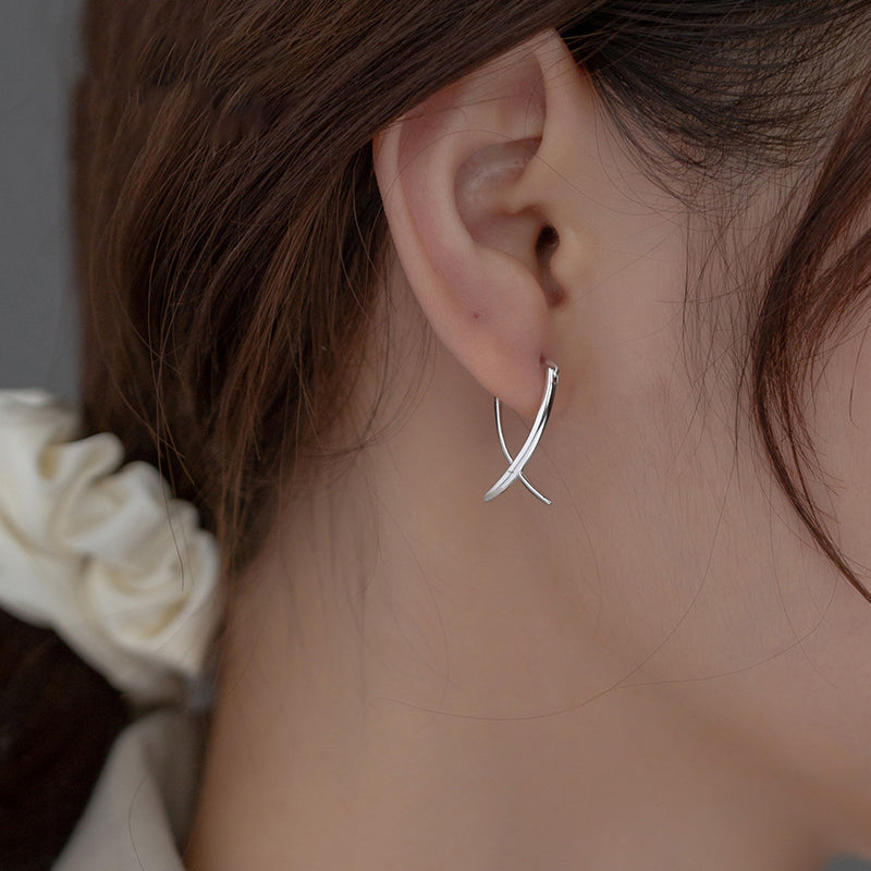 Abstract Style Hoop Earrings