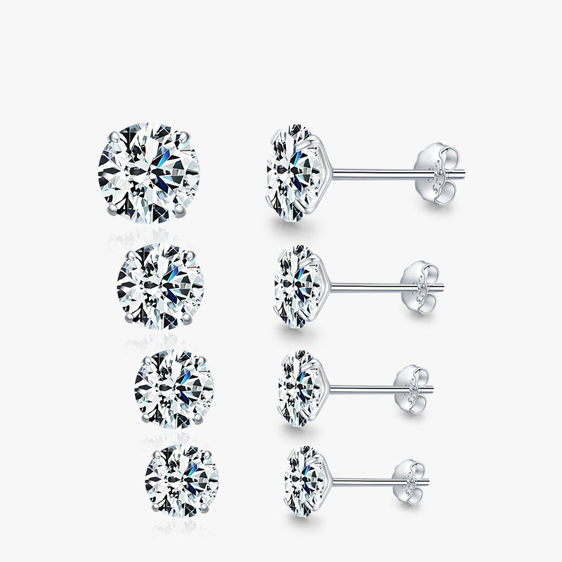 Sparkling Stud 925 Sterling Earrings