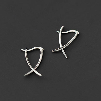 Abstract Style Hoop Earrings