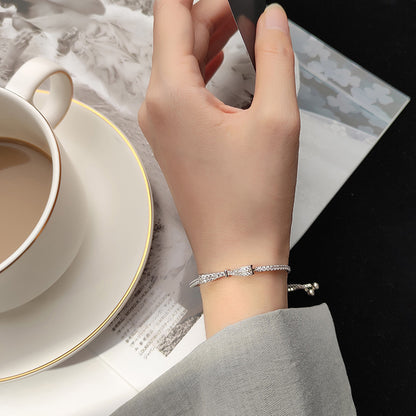 Radiant Clear Bowknot Slim Bracelet