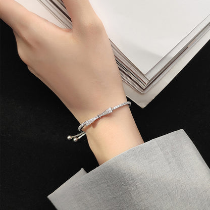 Radiant Clear Bowknot Slim Bracelet