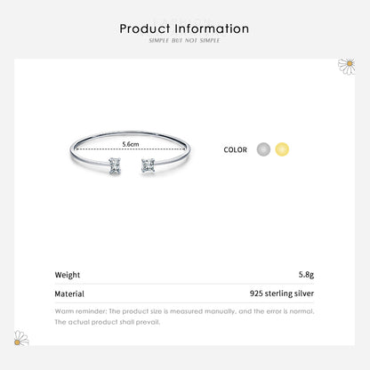 Asymmetry Sparkling Zirconia Bangle Bracelet