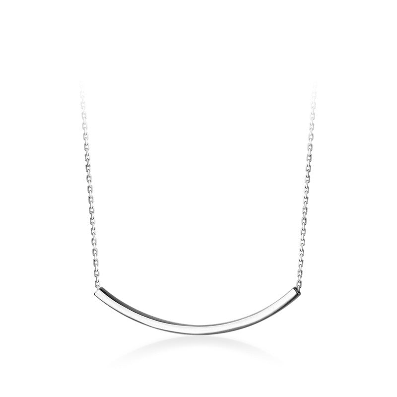 Curved Minimalist Essentials Pendant Necklace