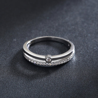 Double Band Zircon Ring