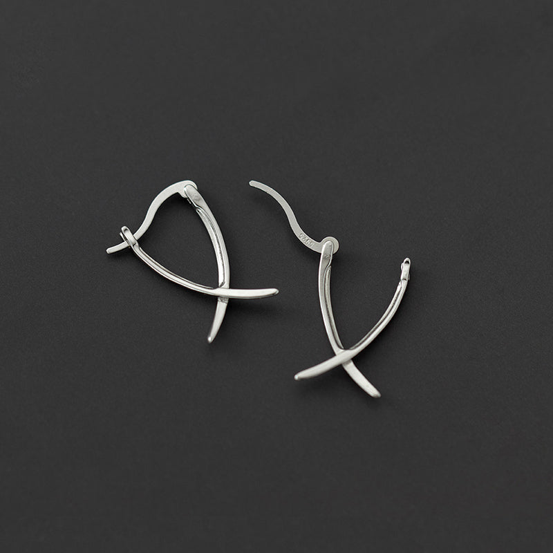 Abstract Style Hoop Earrings