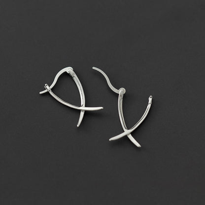 Abstract Style Hoop Earrings