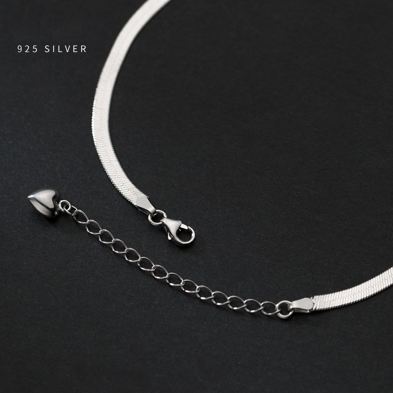 Simple Snake Chain Silver Anklet